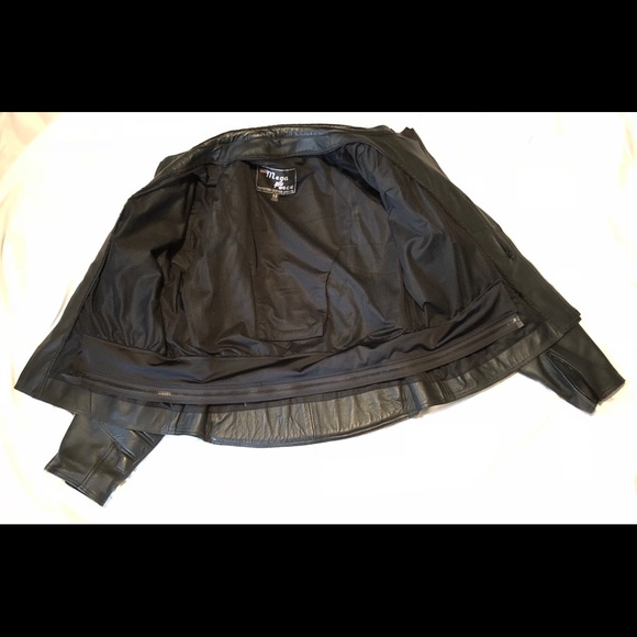 Mega Force leather motorcycle armored jacket. - Picture 4 of 8